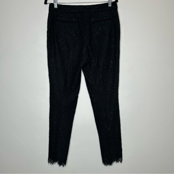 Vineyard Vines Black Lace Taper Leg Dress Pants Size 6 Mid Rise - Picture 2 of 11